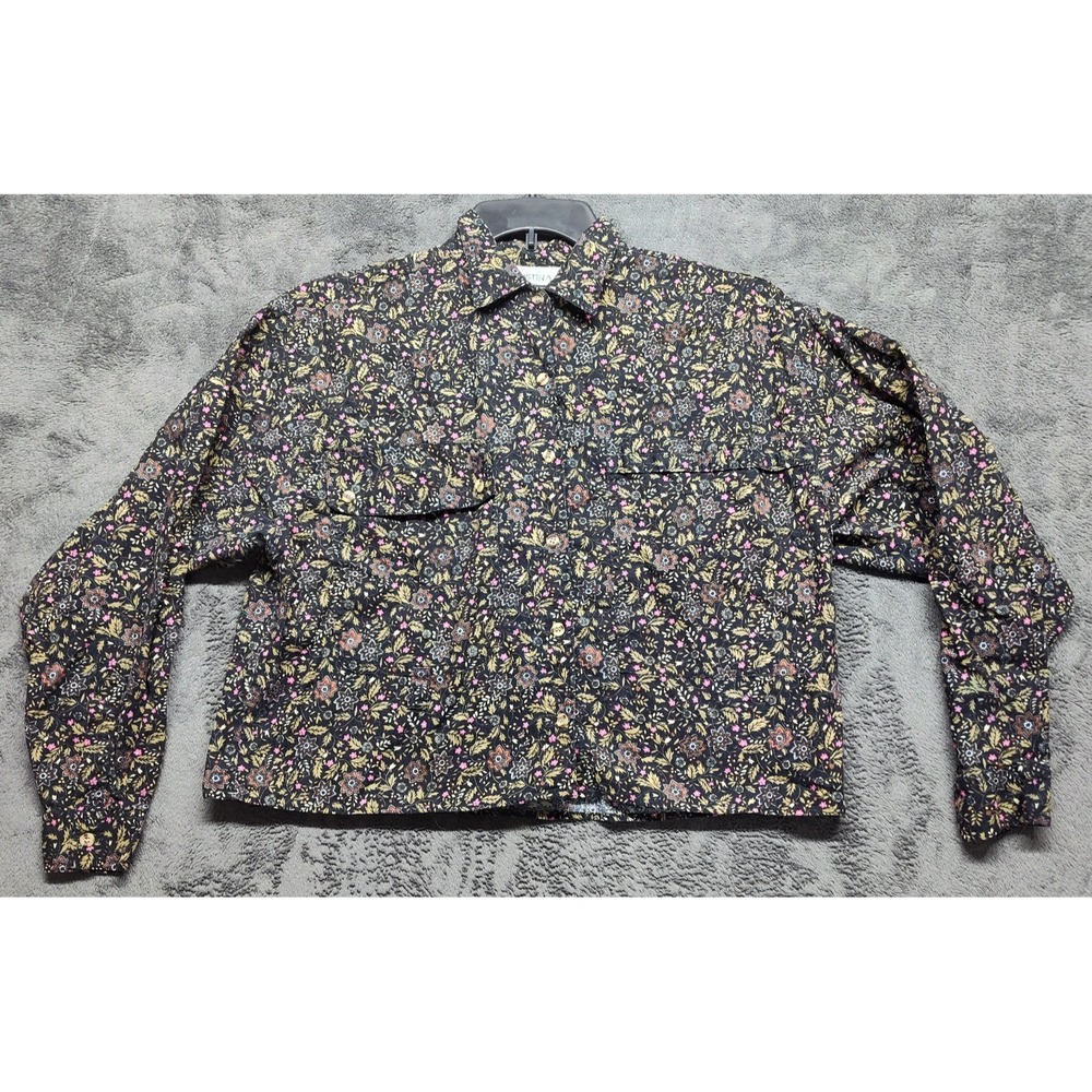Cristina LG top crop whimsy floral festival Y2K preppy artsy TV costume cotton